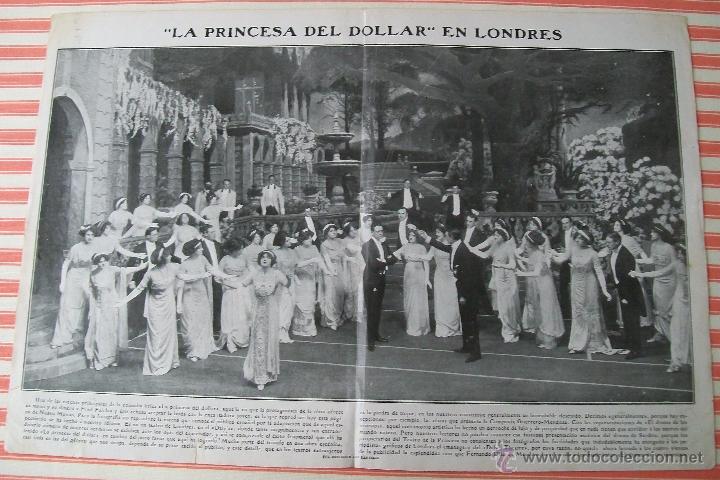 Coleccionismo de Revistas y Peri&oacute;dicos: DOBLE HOJA POSTER LA PRINCESA DEL DOLLAR REVISTA NUEVO MUNDO 1909