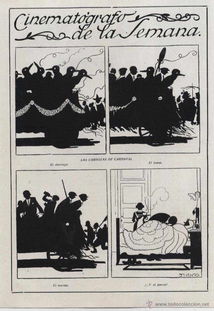 Collection Magazines and Newspapers: Cinemat&oacute;grafo de la semana / p&aacute;gina de humor de Sileno - 1921