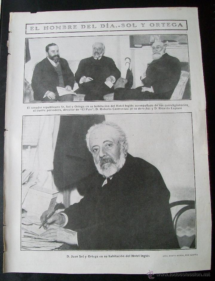 Sammeln von Zeitschriften und Zeitungen: REPUBLICANOS SOL Y ORTEGA, EL DIRECTOR DE EL PA&Iacute;S: ROBERTO CASTROVIDO Y RICARDO LUPIANI 1909