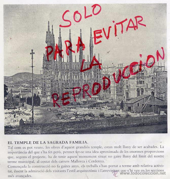 Sammeln von Zeitschriften und Zeitungen: BARCELONA ANTIGUA  TEMPLO DE LA SAGRADA FAMILIA BARCELONA FA CENT ANYS HOJA LIBRO