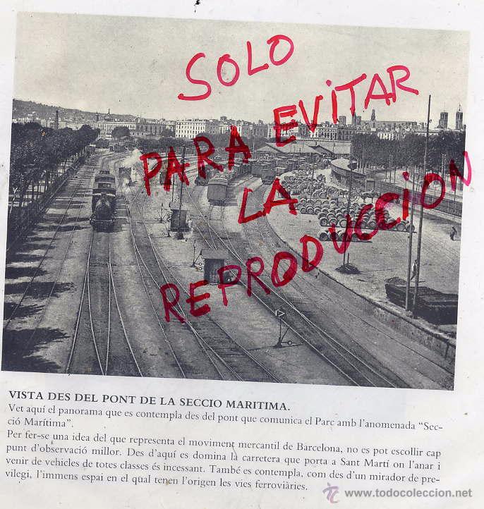 Coleccionismo de Revistas y Peri&oacute;dicos: BARCELONA ANTIGUA PUENTE DE LA SECCION MARITIMA  BARCELONA FA CENT ANYS HOJA LIBRO