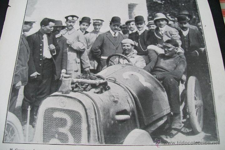 Collezionismo di Riviste e Giornali: LA COPA DE CATALU&Ntilde;A CARRERA INTERNACIONAL DE VOITURETTES 2 HOJAS NUEVO MUNDO 1909