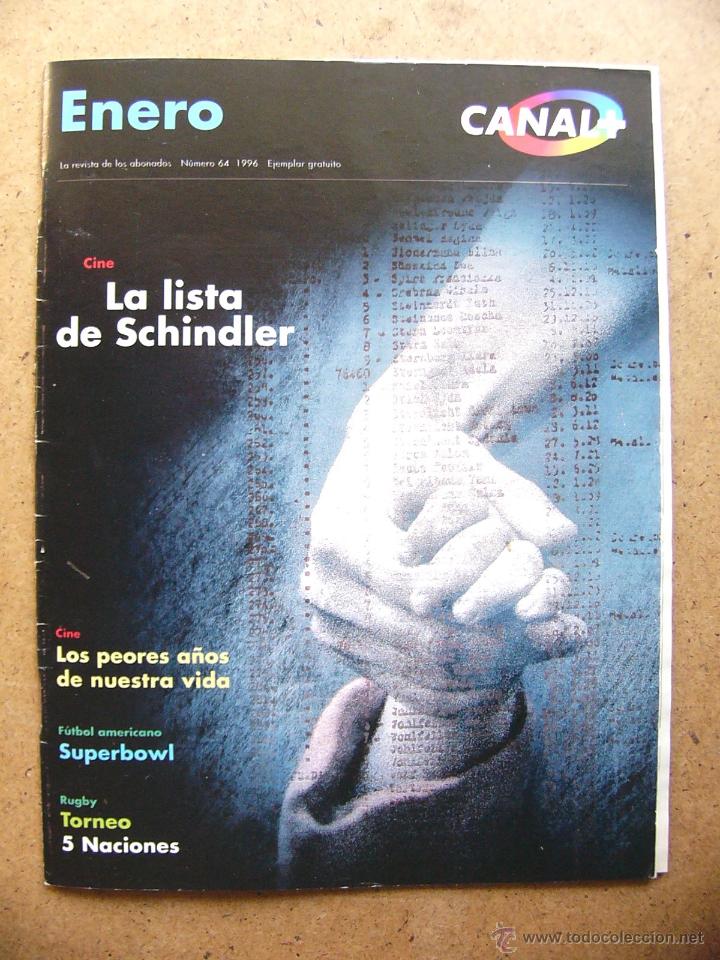 Sammeln von Zeitschriften und Zeitungen: Revista Canal Plus n 64 La lista de Schindler Los peores a&ntilde;os de nuestra vida Penelope Cruz Bon Jovi