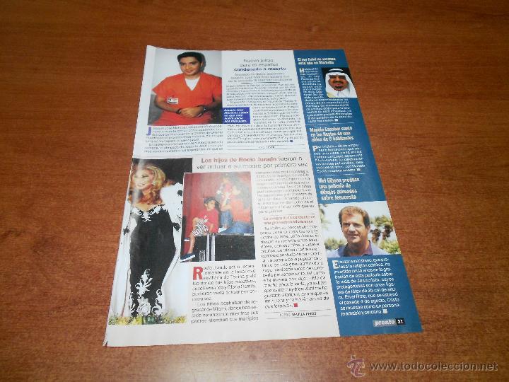 Coleccionismo de Revistas y Peri&oacute;dicos: RECORTE DE PRENSA 2000: ROCIO JURADO