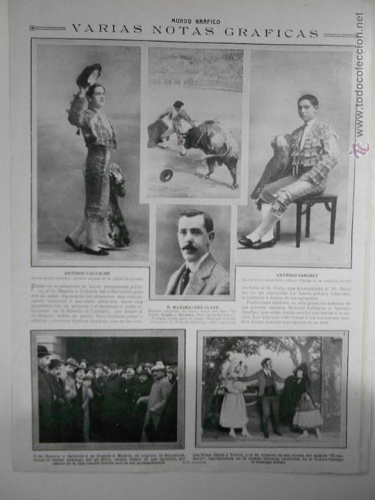 Sammeln von Zeitschriften und Zeitungen: hln- hoja 1914- ltoreros calvache y sanchez, sr. ossorio y gallardo, sainete el mu&ntilde;uelo