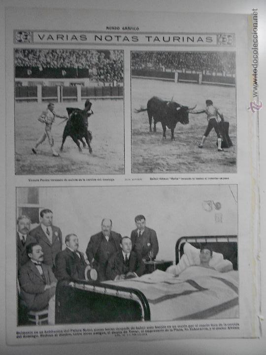 Colecionismo de Revistas e Jornais: hln- hoja 1914- toreros vicente pastor, gallo, belmonte