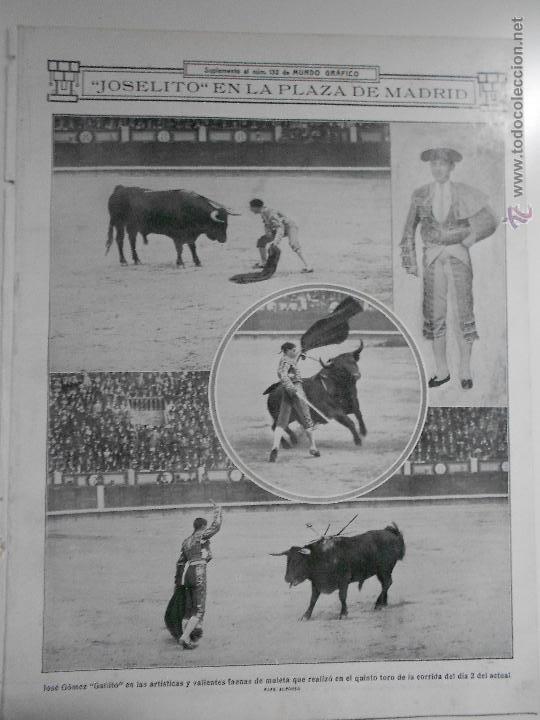Coleccionismo de Revistas y Peri&oacute;dicos: hln- hoja 1914- torero joselito en la plaza de toros de madrid