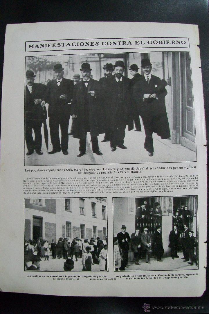 Collezionismo di Riviste e Giornali: REPUBLICANOS MARA&Ntilde;&Oacute;N, MOYRON, TALAVERA Y CATENA HOJA REVISTA NUEVO MUNDO 1909