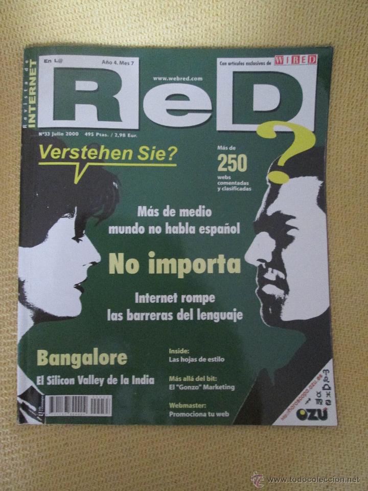 Coleccionismo de revistas y peri&oacute;dicos: EN LA RED N&ordm; 33 Julio 2000