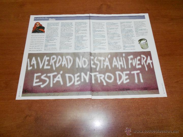 Coleccionismo de revistas y peri&oacute;dicos: RECORTE DE PRENSA 2000: ENTREVISTA A ALASKA