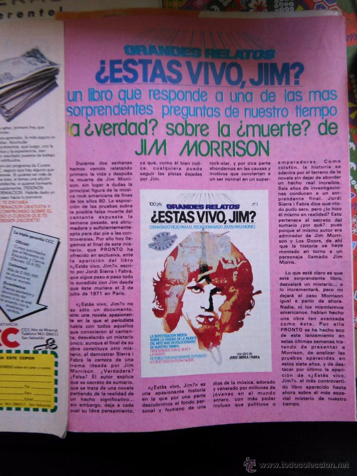 Coleccionismo de Revistas y Peri&oacute;dicos: RECORTE jim morrison the doors
