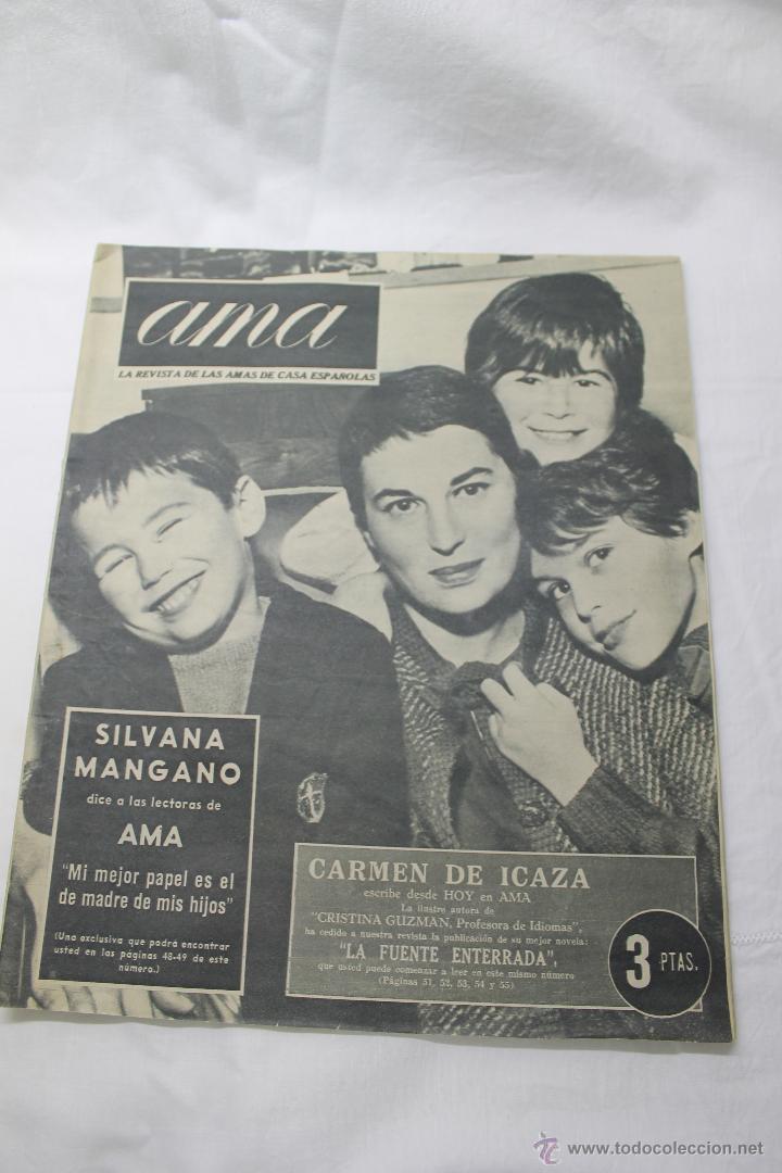 Coleccionismo de revistas y peri&oacute;dicos: REVISTA AMA N&ordm; 12, 1960,  SILVANA MANGANO HACE DE MADRE