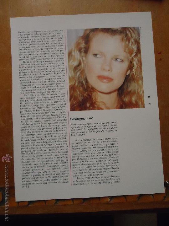 Collection Magazines and Newspapers: actriz kim basinger ...hojas enciclopedica de los a&ntilde;os 80s