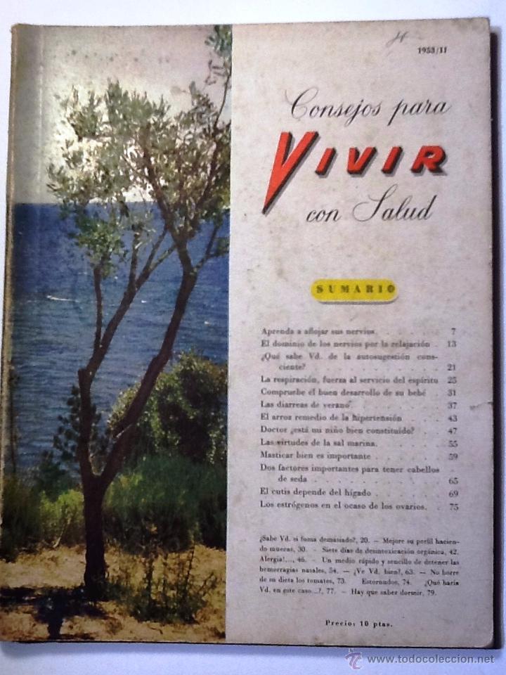 Coleccionismo de Revistas y Peri&oacute;dicos: CONSEJOS PARA VIVIR CON SALUD. 1953 VOL I FASCICULO II