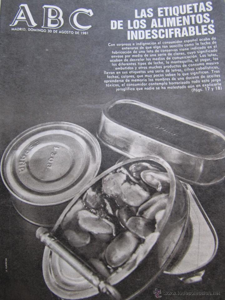 Coleccionismo de Revistas y Peri&oacute;dicos: PERIODICO ABC. 30 AGOSTO 1981. 7 ANUNCOS CARTELES. EL PADRECITO. WEST SIDE STORY.. JULIO IGLESIAS