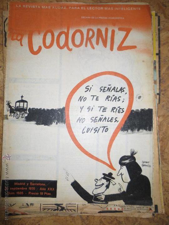 Coleccionismo de Revistas y Peri&oacute;dicos: la codorniz  1505  madrid  barcelona