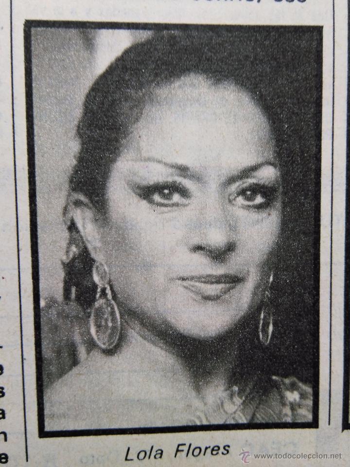 Coleccionismo de revistas y peri&oacute;dicos: recorte lola flores