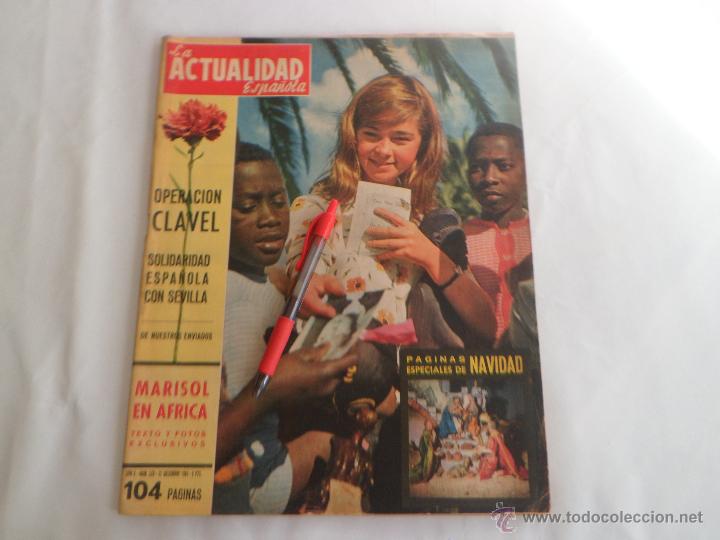 Collectionnisme de Revues et Journaux: MARISOL EN AFRICA - 1961 - En portada y con reportaje - En la revista LA ACTUALIDAD ESPA&Ntilde;OLA