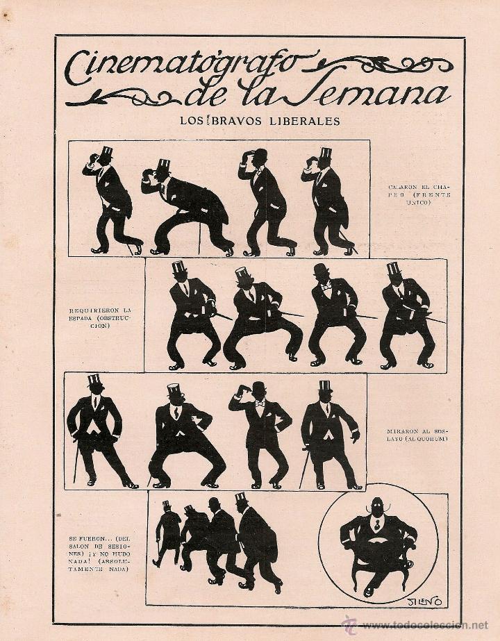 Collection Magazines and Newspapers: Los bravos liberales / p&aacute;gina de humor por Sileno - 1921
