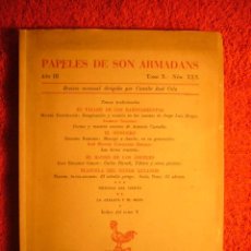 Coleccionismo de Revistas y Periódicos: -PAPELES DE SON ARMADANS - (TOMO X. NUMERO XXX) (PALMA DE MALLORCA, SEPTIEMBRE 1958)