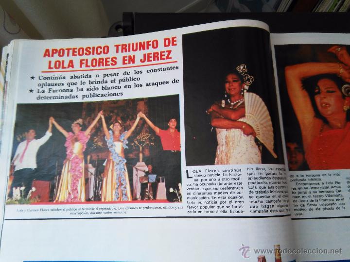 Coleccionismo de revistas y peri&oacute;dicos: RECORTE lola flores triunfa en el villamarte de jerez