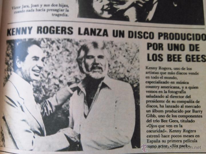 Coleccionismo de revistas y peri&oacute;dicos: recorte kenny rogers  barry gibb bee gees