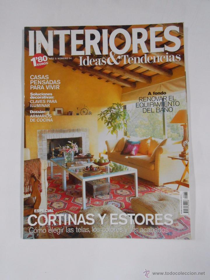 Collectionnisme de Revues et Journaux: REVISTA INTERIORES. N&ordm; 34. A&Ntilde;O 3. CORTINAS Y ESTORES. TDKR12