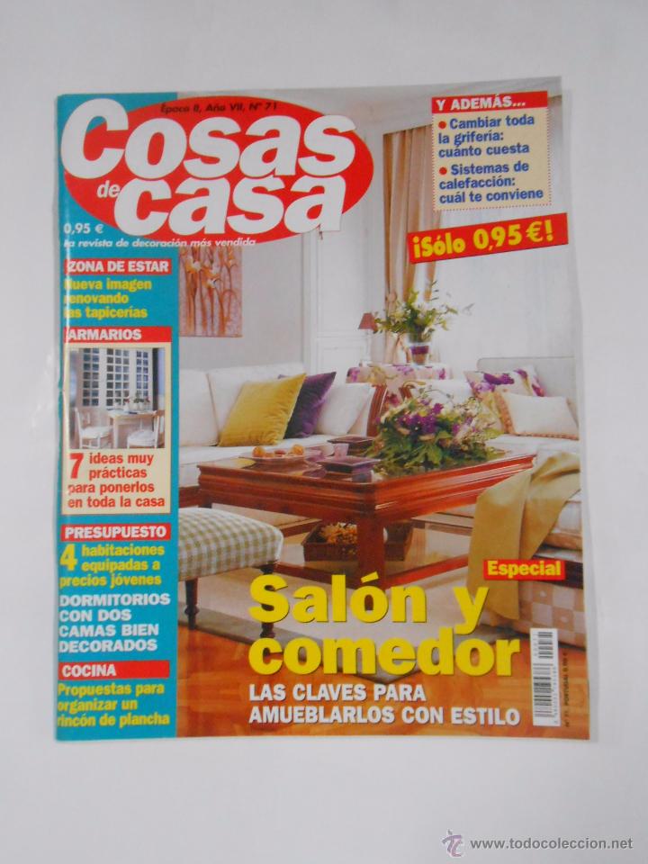 Collectionnisme de Revues et Journaux: REVISTA COSAS DE CASA N&ordm; 71. A&Ntilde;O VII. SALON Y COMEDOR. LAS CLAVES PARA AMUEBLARLOS CON ESTILO TDKR12