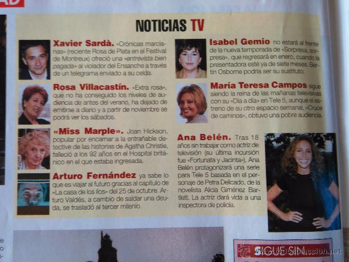 Coleccionismo de Revistas y Peri&oacute;dicos: RECORTE ana belen cantante  actriz