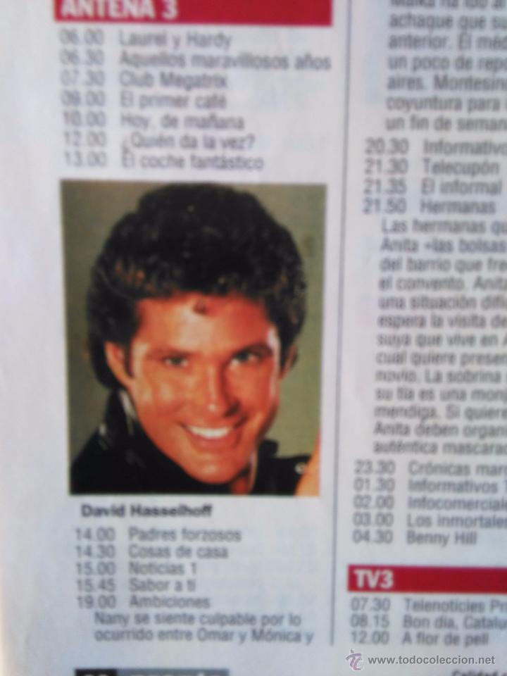 Coleccionismo de Revistas y Peri&oacute;dicos: RECORTE david hasselhoff el coche fantastico