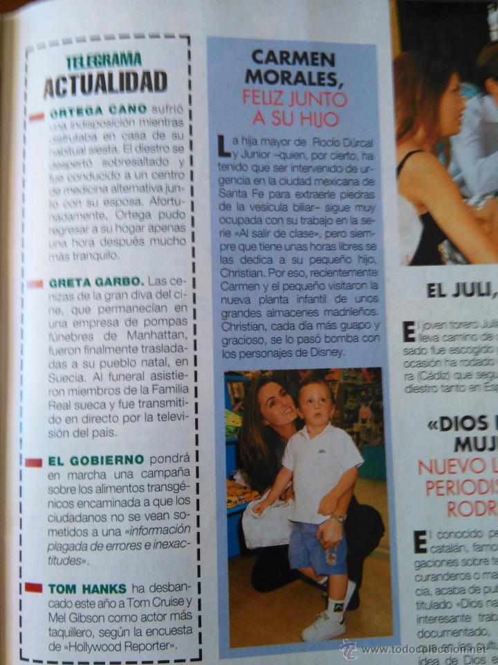 Coleccionismo de Revistas y Peri&oacute;dicos: recorte carmen morales hija de rocio durcal