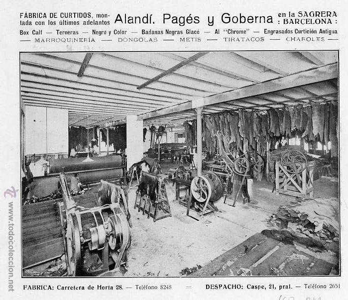 Collection Magazines and Newspapers: BARCELONA 1907 ALANDI,PAGES Y GOBERNA FABRICA DE CURTIDOS HOJA LIBRO