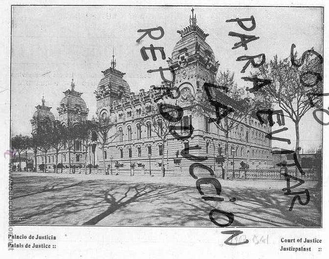 Collection Magazines and Newspapers: BARCELONA 1907 PALACIO DE JUSTICIA HOJA LIBRO