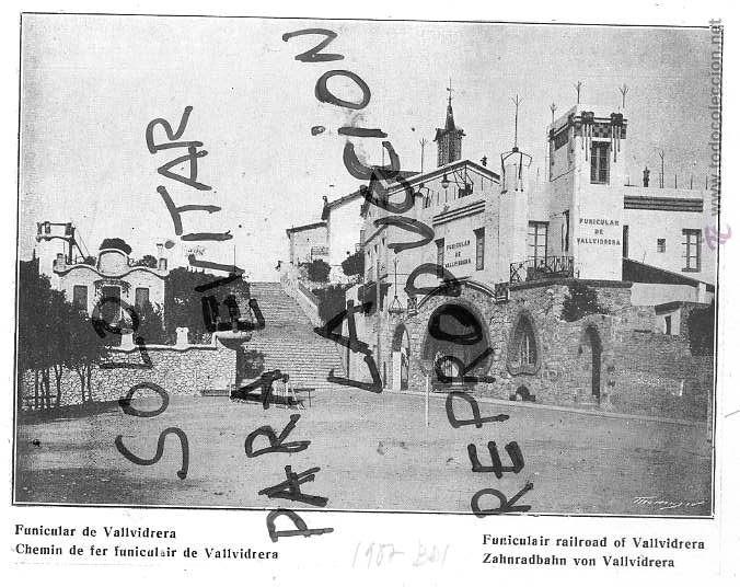 Sammeln von Zeitschriften und Zeitungen: BARCELONA 1907 FUNICULAR DE VALLVIDRERA HOJA LIBRO