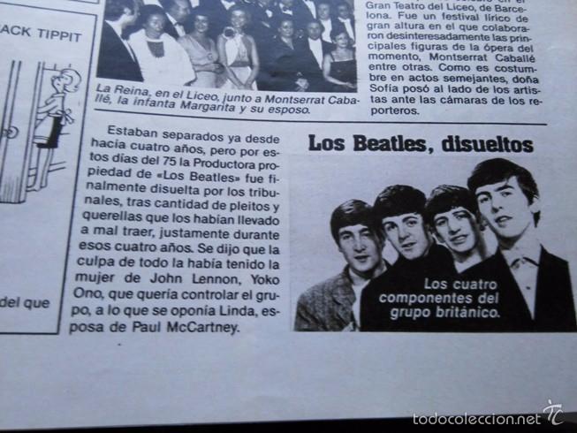 Coleccionismo de revistas y peri&oacute;dicos: RECORTE the beatles los