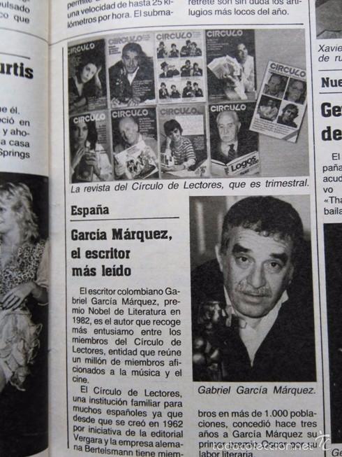 Coleccionismo de revistas y peri&oacute;dicos: recorte gabriel garcia marquez