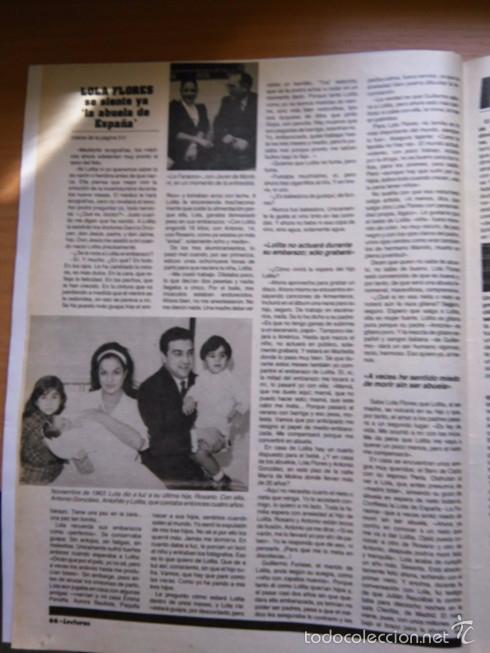 Coleccionismo de revistas y peri&oacute;dicos: recorte lola flores
