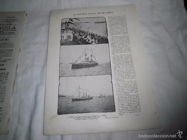 Collection Magazines and Newspapers: LA REVISTA NAVAL DE SPITHEAD HOJA DE REVISTA BLANCO Y NEGRO 1902