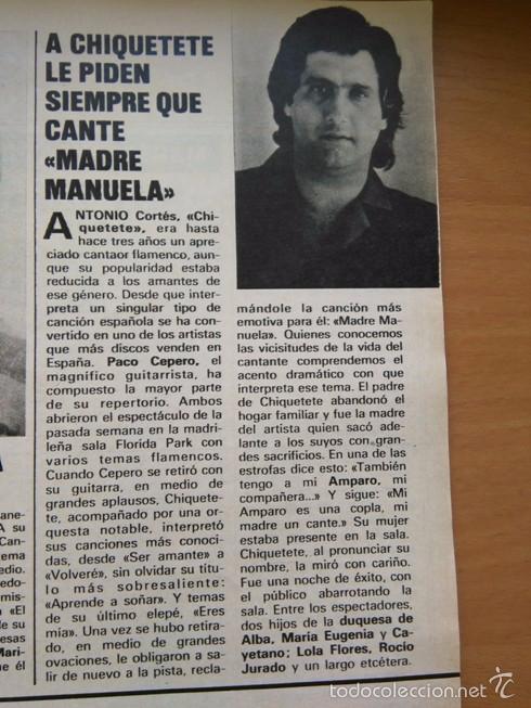 Coleccionismo de Revistas y Peri&oacute;dicos: RECORTE chiquetete