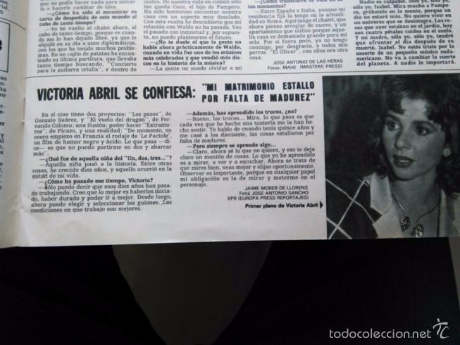 Coleccionismo de revistas y peri&oacute;dicos: recorte VICTORIA ABRIL