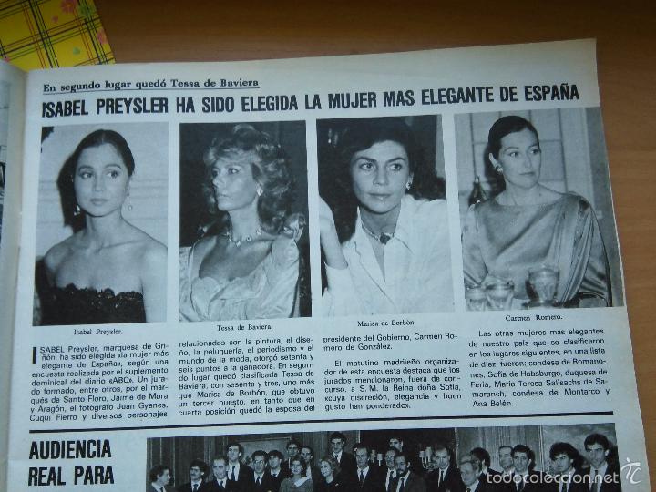Coleccionismo de Revistas y Peri&oacute;dicos: RECORTE isabel preysler carmen romero marisa de borbon