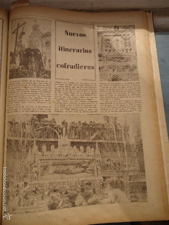 Colecionismo de Revistas e Jornais: bby 1958 hoja - sevilla  semana santa nuevos itinerarios cofradieros, cristo santo entierro , virgen