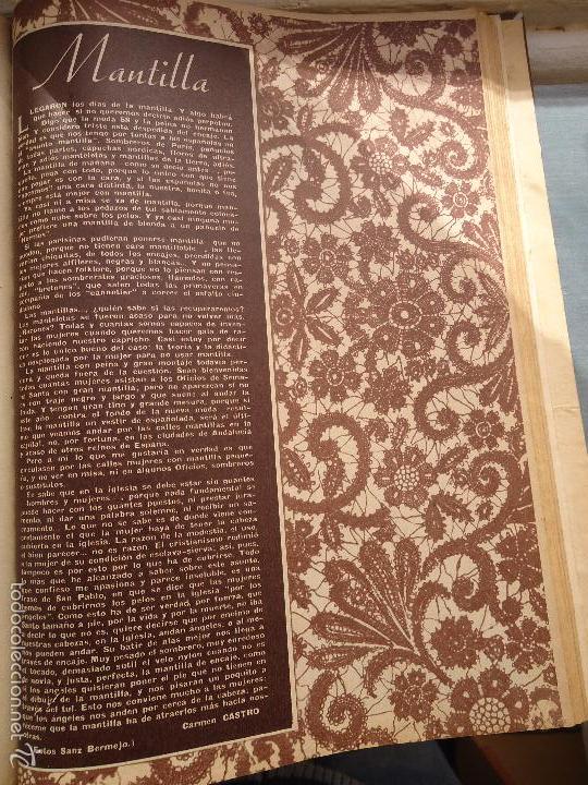 Coleccionismo de Revistas y Peri&oacute;dicos: bby 1958 hoja - articulo mantilla espa&ntilde;ola por carmen castro
