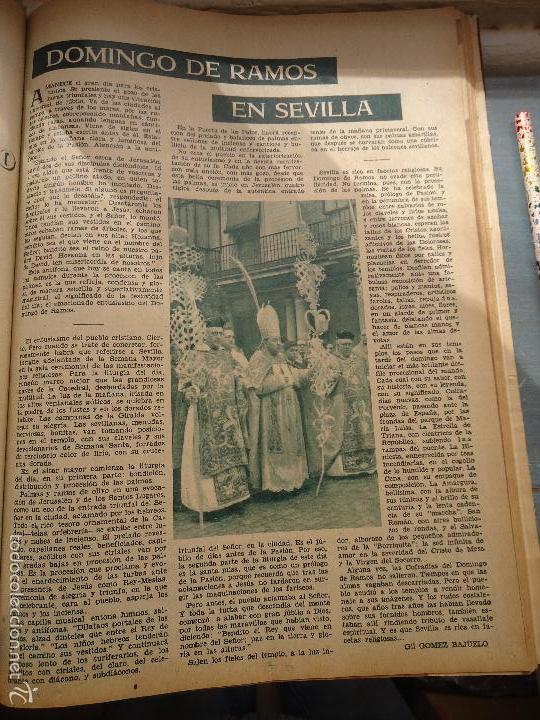 Coleccionismo de Revistas y Peri&oacute;dicos: bby 1958 hoja - semana santa en sevilla domingo de ramos