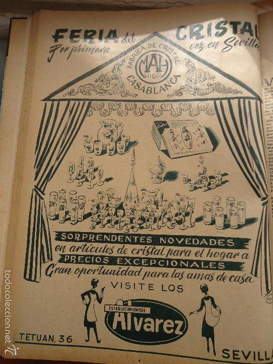 Coleccionismo de Revistas y Peri&oacute;dicos: bby 1958 hoja - publicidad feria del cristal mah vigo casablanca, cristal sevilla , alvarez establec
