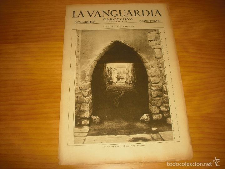 Coleccionismo de Revistas y Peri&oacute;dicos: LA VANGUARDIA. NOTAS GRAFICAS , 12 DE JUNIO 1930, CATALU&Ntilde;A ARQUEOLOGICA . 4 PAG