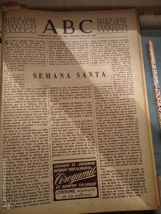Coleccionismo de Revistas y Peri&oacute;dicos: bby 1958 hoja - abc semana santa , , sevilla,
