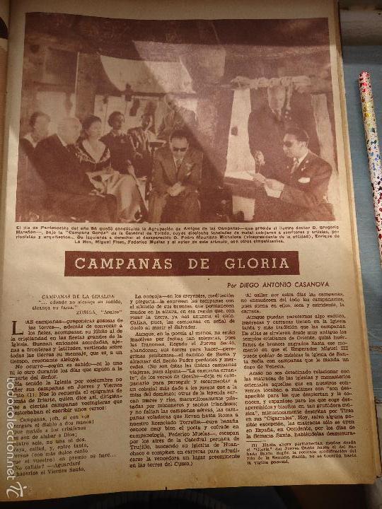 Coleccionismo de Revistas y Peri&oacute;dicos: bby 1958 hoja -  articulo hojas , campanas de gloria  . campanero de la catedral de toledo.