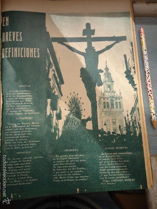 Coleccionismo de Revistas y Peri&oacute;dicos: bby 1958 hoja - semana santa  definiciones foto virgen cristo - soledad concepcion consuelo amargura