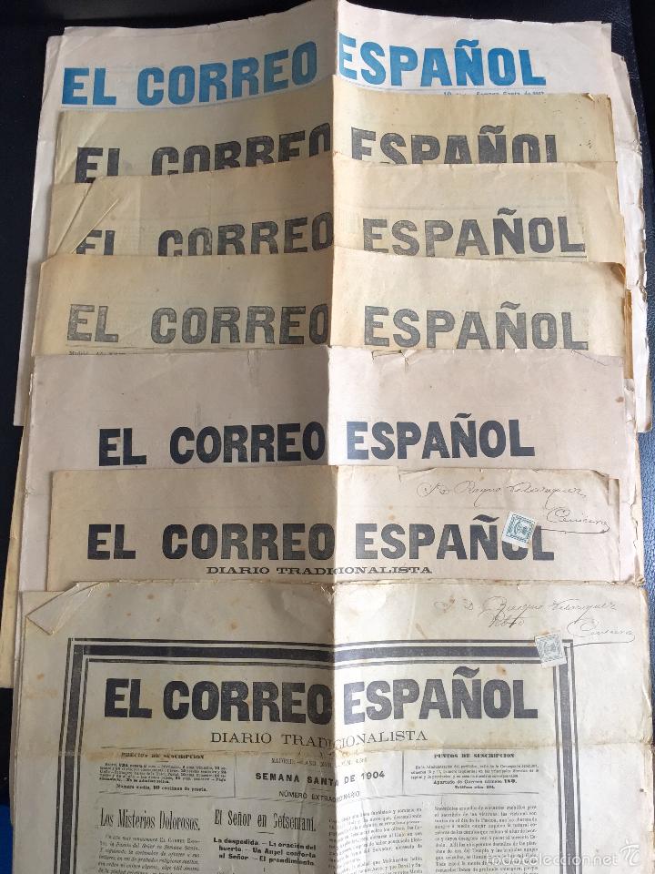 Collection Magazines and Newspapers: EL CORREO ESPA&Ntilde;OL DIARIO TRADICIONALISTA 7 EJEMPLARES 1904 1905 1909 1911 1912 1913